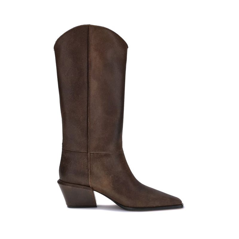 Paris Texas Bettina Brown Leather Boots - Contemporary Elegance