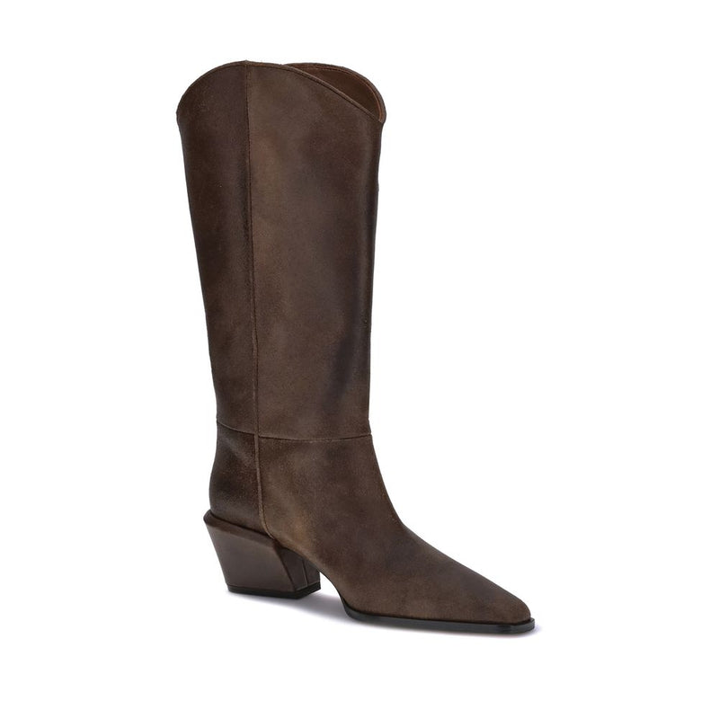 Paris Texas Bettina Brown Leather Boots - Contemporary Elegance