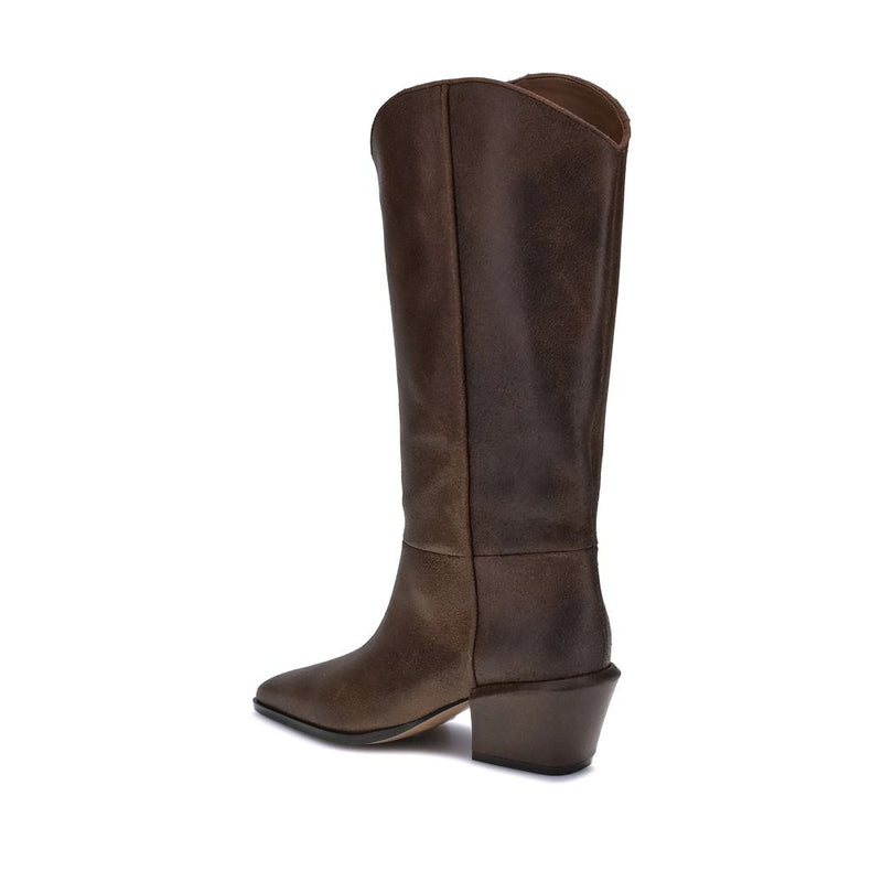 Paris Texas Bettina Brown Leather Boots - Contemporary Elegance
