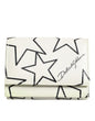 Portefeuille porte-cartes à trois volets en cuir blanc Dolce & Gabbana DG Star Print