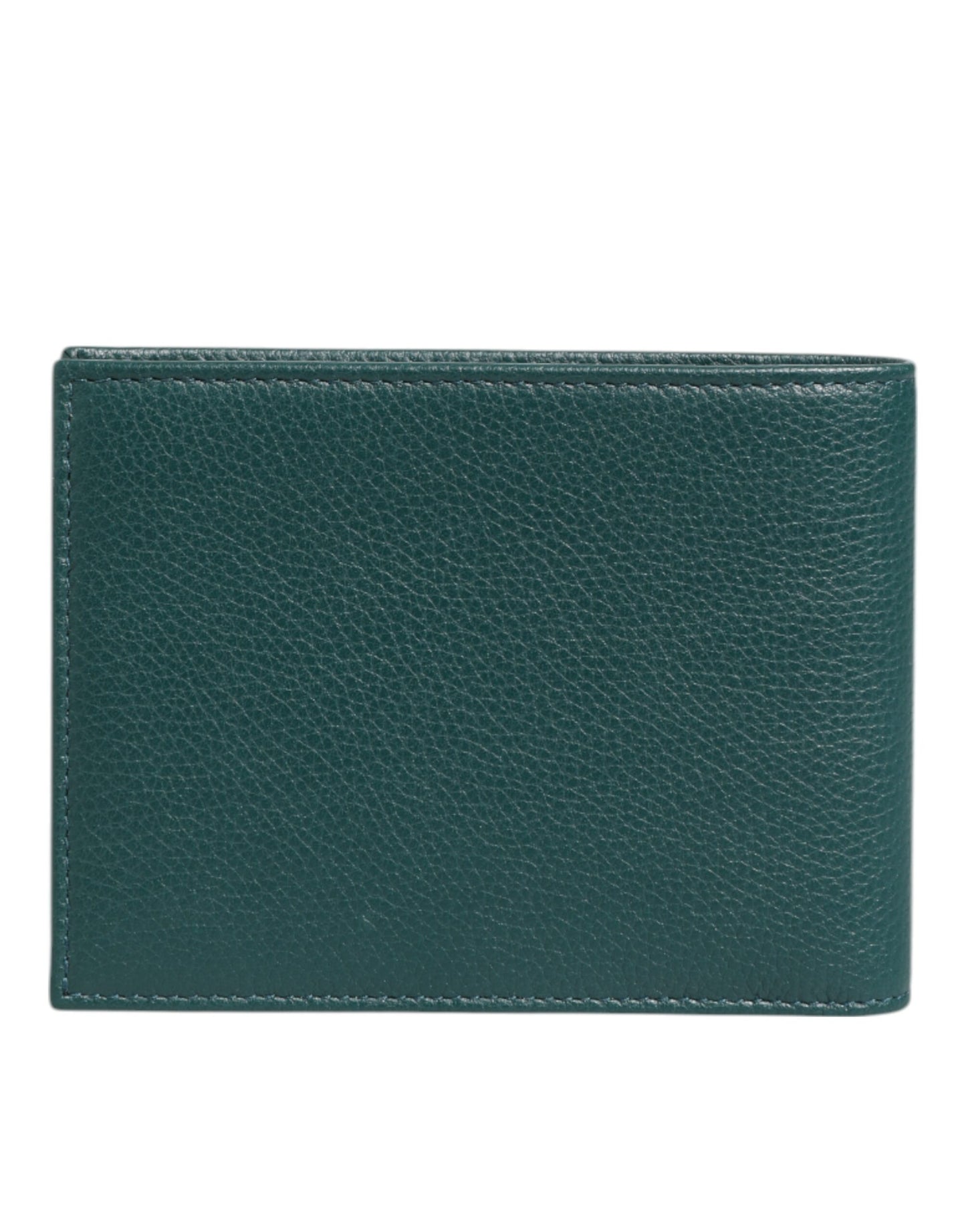 Portefeuille bicolore en cuir vert Dolce &amp; Gabbana avec plaque logo DG