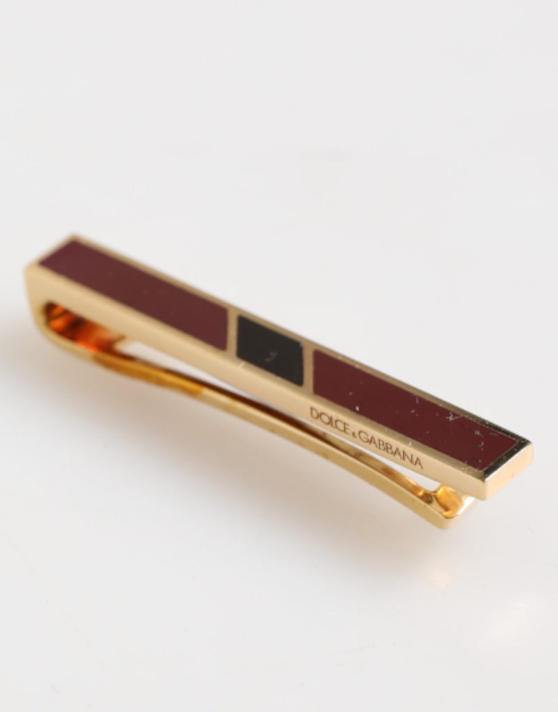 Épingle à cravate pour homme en laiton doré multicolore de Dolce &amp; Gabbana.