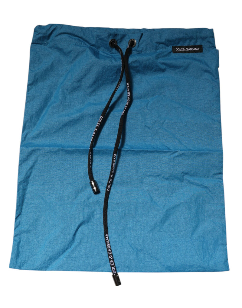 Short de bain/maillot de bain Dolce &amp; Gabbana avec ceinture à logo bleu.