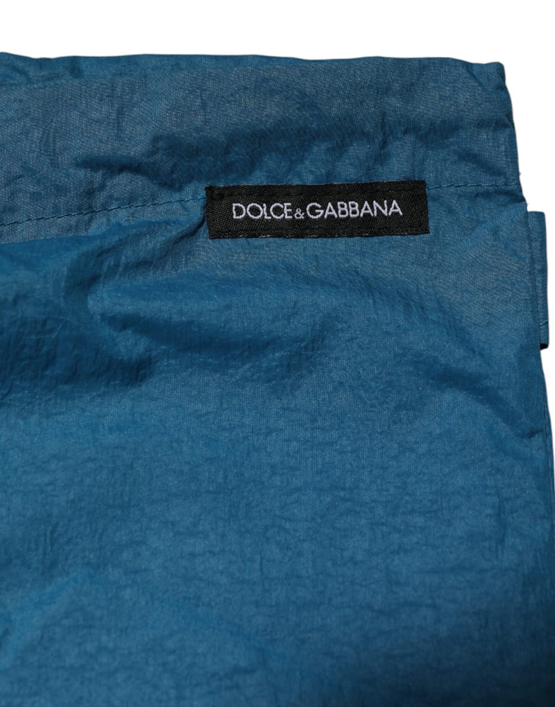 Short de bain/maillot de bain Dolce &amp; Gabbana avec ceinture à logo bleu.