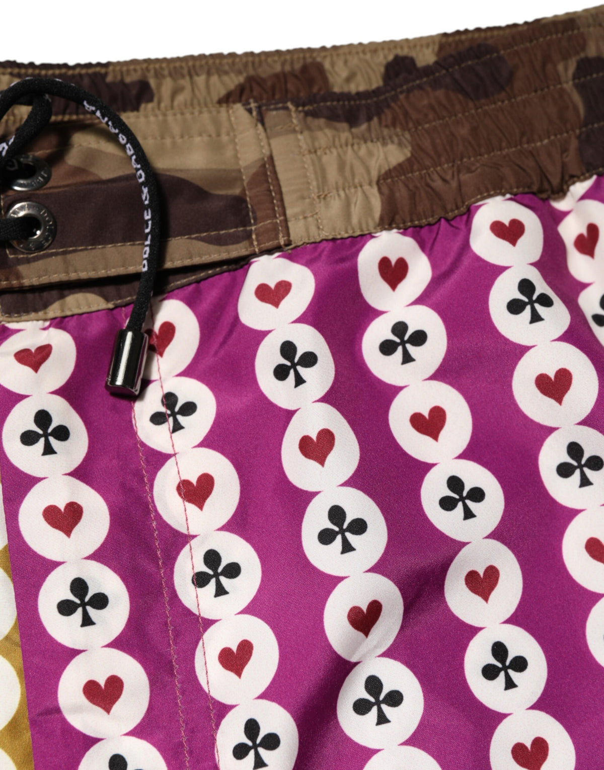 Short de bain camouflage multicolore à motifs de cartes à jouer Dolce &amp; Gabbana