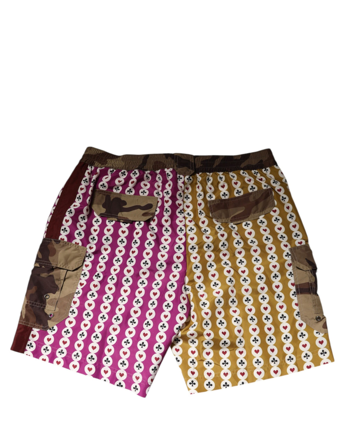 Short de bain camouflage multicolore à motifs de cartes à jouer Dolce &amp; Gabbana