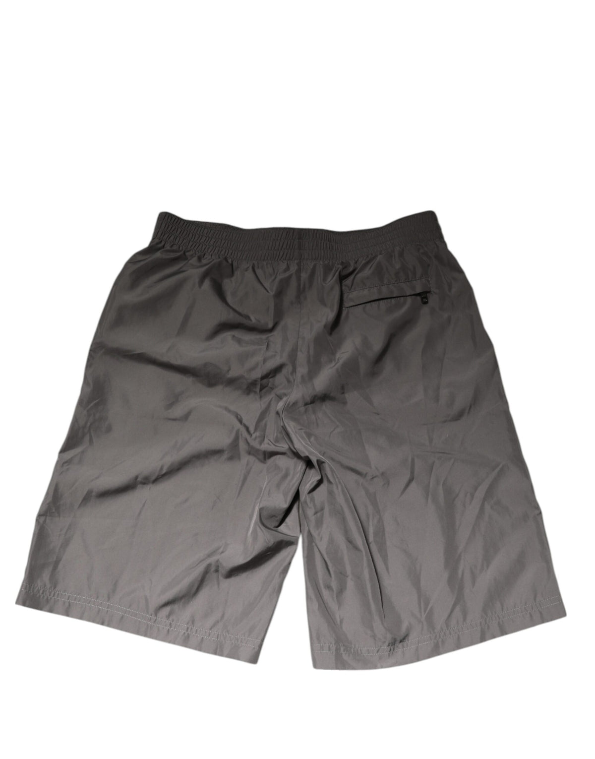 Short de bain Dolce &amp; Gabbana en nylon gris clair à taille élastique
