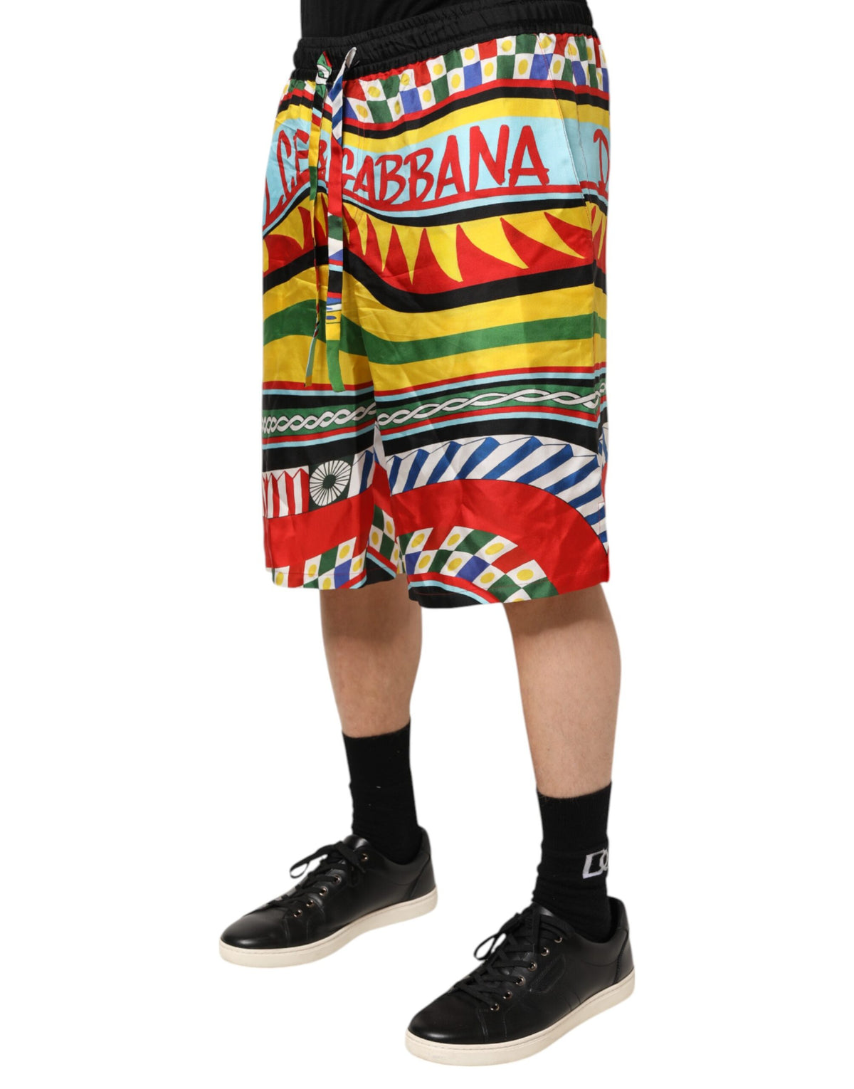 Short de bain multicolore Sicilian Carretto de Dolce &amp; Gabbana