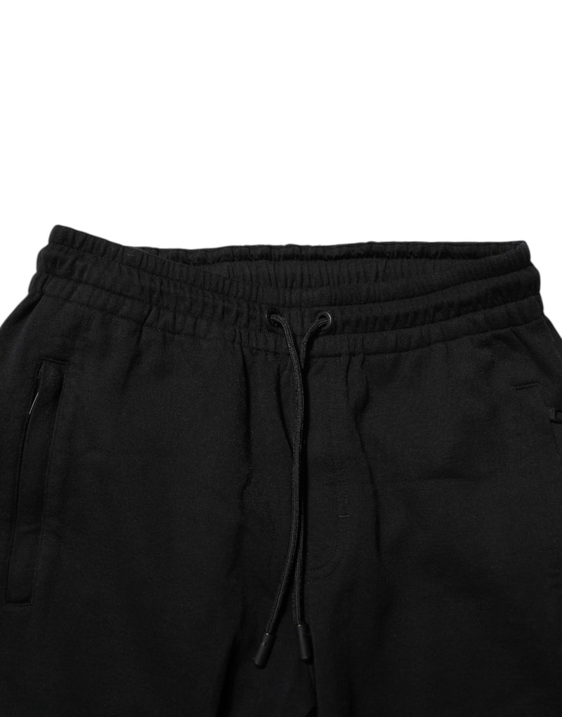 Pantalon de jogging noir en coton Dolce &amp; Gabbana pour homme.