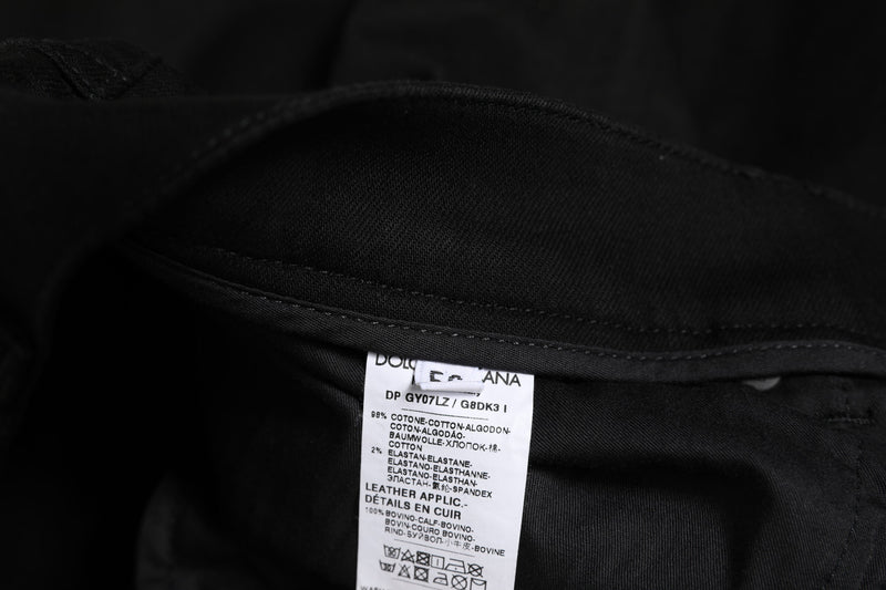 Jean skinny noir en coton pour homme Dolce &amp; Gabbana