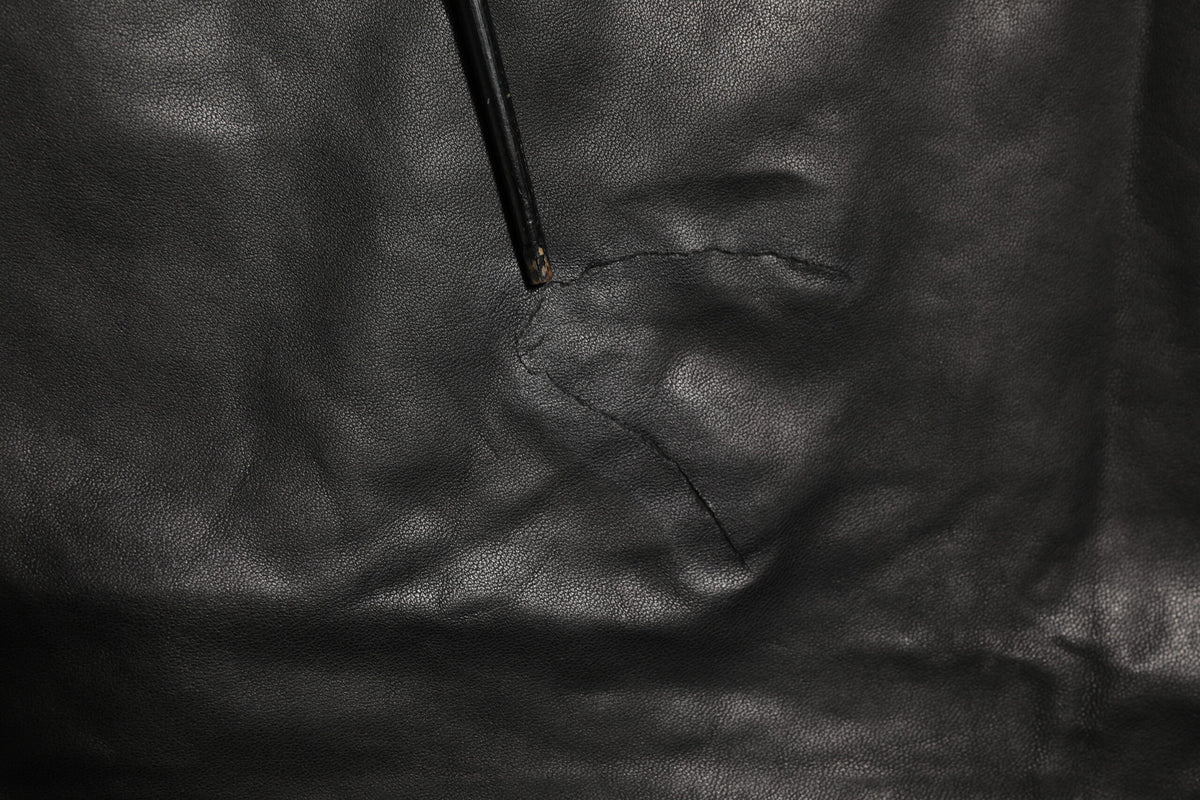 Pantalon en cuir d'agneau noir Dolce &amp; Gabbana pour homme