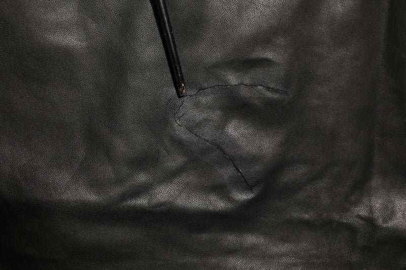 Pantalon en cuir d'agneau noir Dolce &amp; Gabbana pour homme