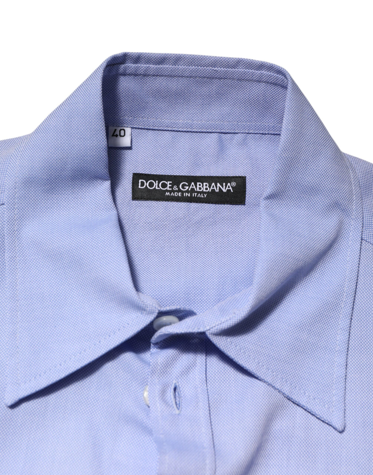 Chemise à manches longues en coton bleu clair avec ours en peluche de Dolce &amp; Gabbana