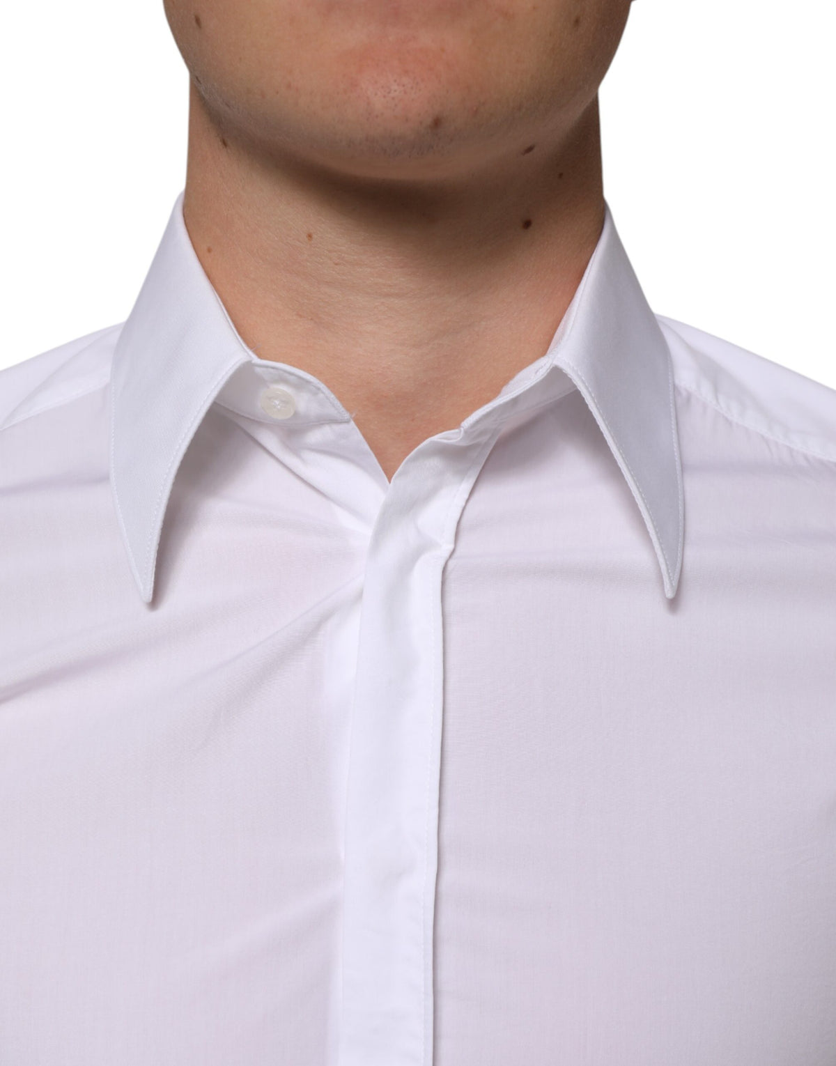 Chemise de ville à manches longues MARTINI en coton blanc de Dolce &amp; Gabbana