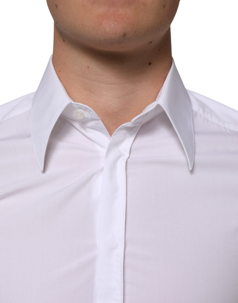 Chemise de ville à manches longues MARTINI en coton blanc de Dolce &amp; Gabbana