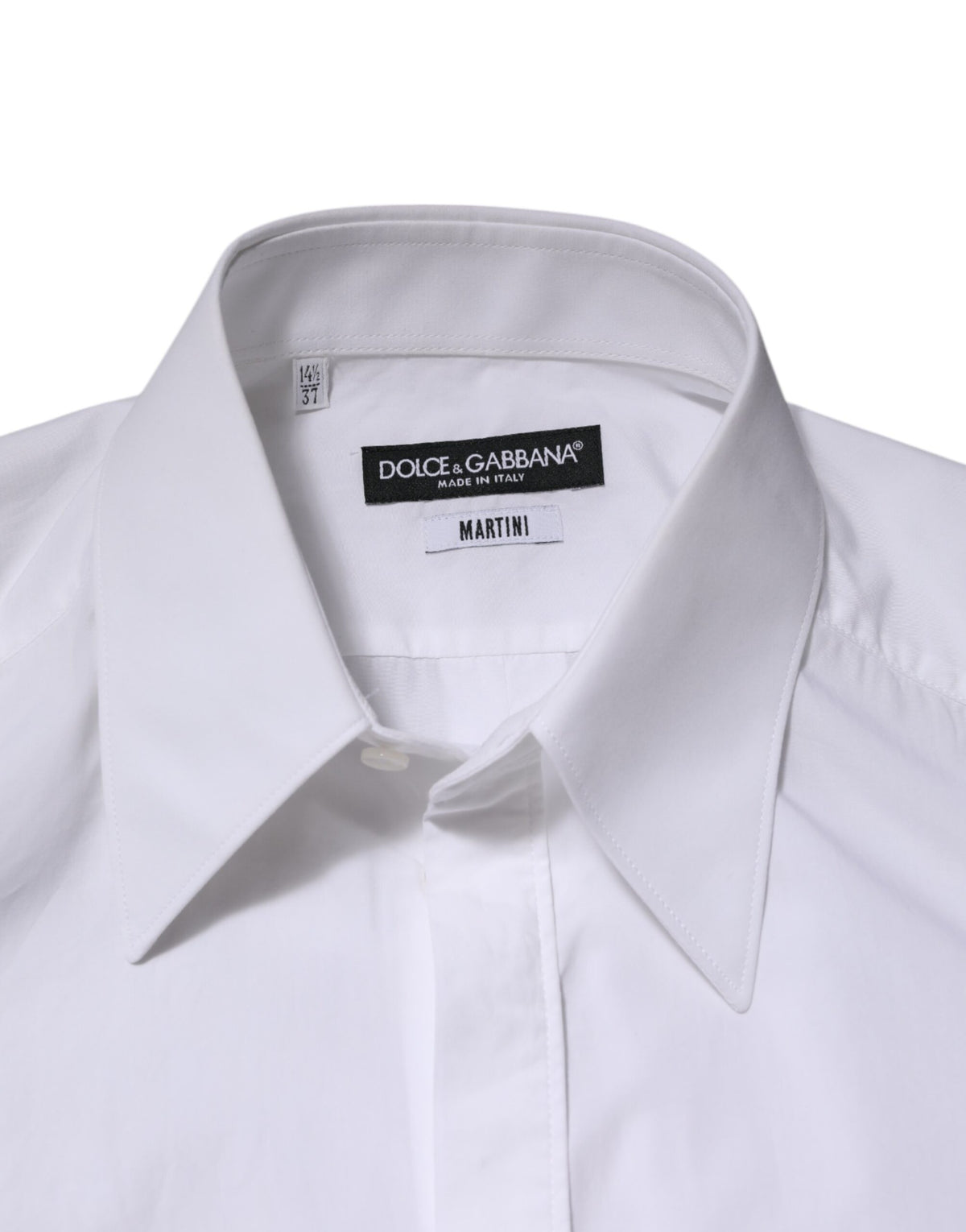 Chemise de ville à manches longues MARTINI en coton blanc de Dolce &amp; Gabbana