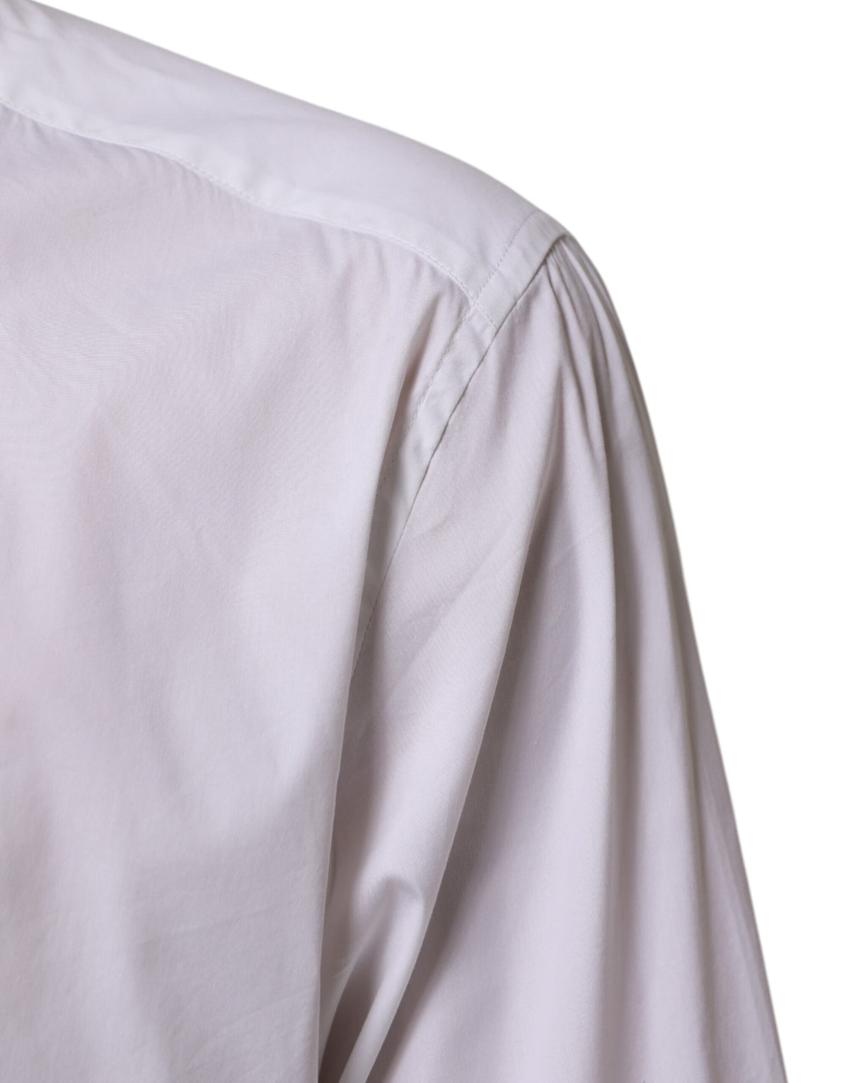Chemise habillée à manches longues en coton blanc doré de Dolce &amp; Gabbana