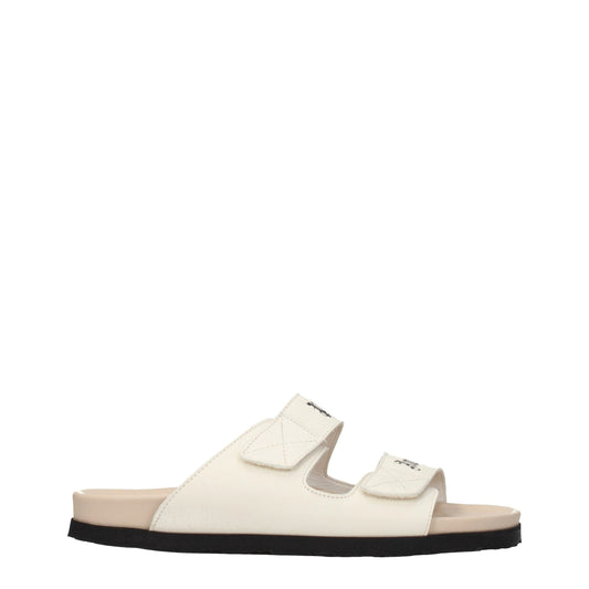 Sandales-chaussons en cuir beige Palm Angels