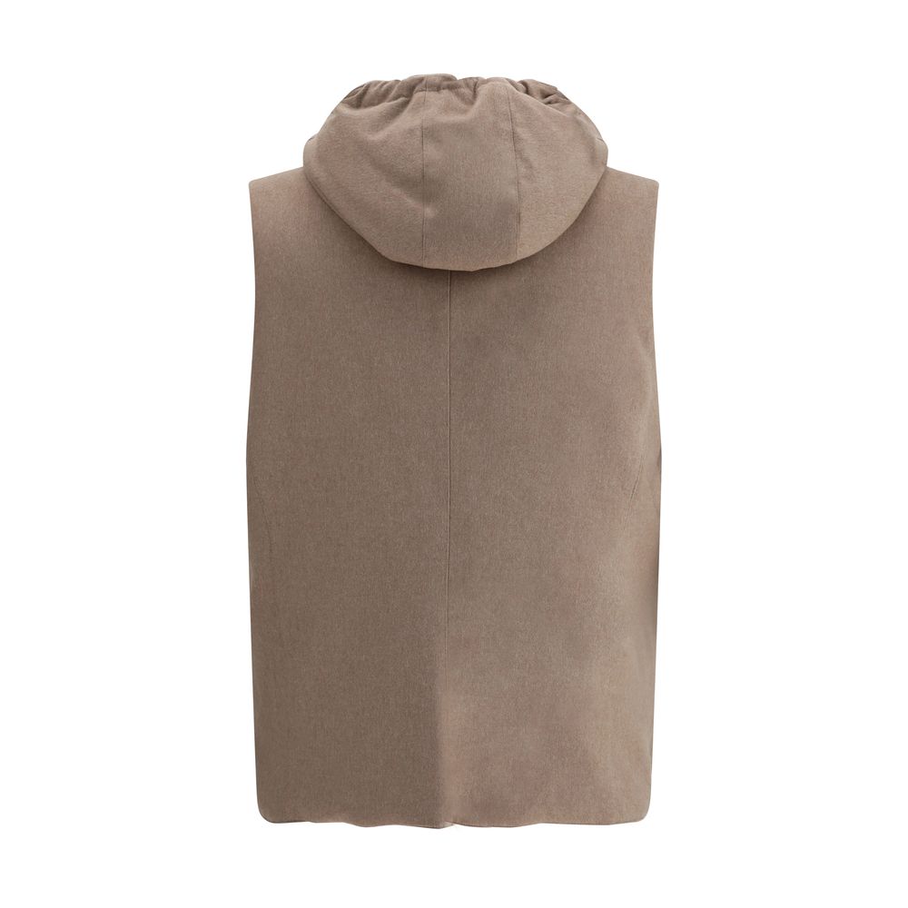 Gilet en laine et duvet Brunello Cucinelli