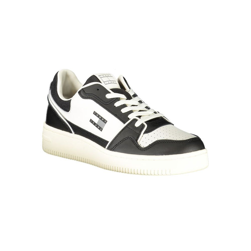 Tommy Hilfiger Black Leather Men Sneaker - All-Day Comfort and Style