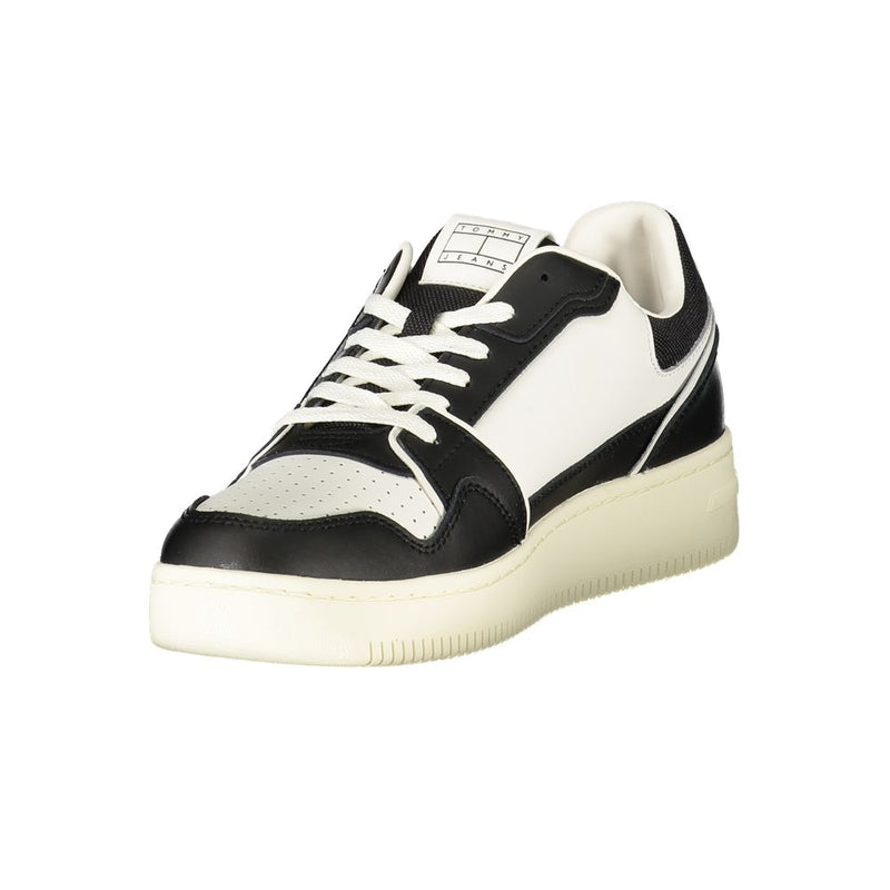 Tommy Hilfiger Black Leather Men Sneaker - All-Day Comfort and Style