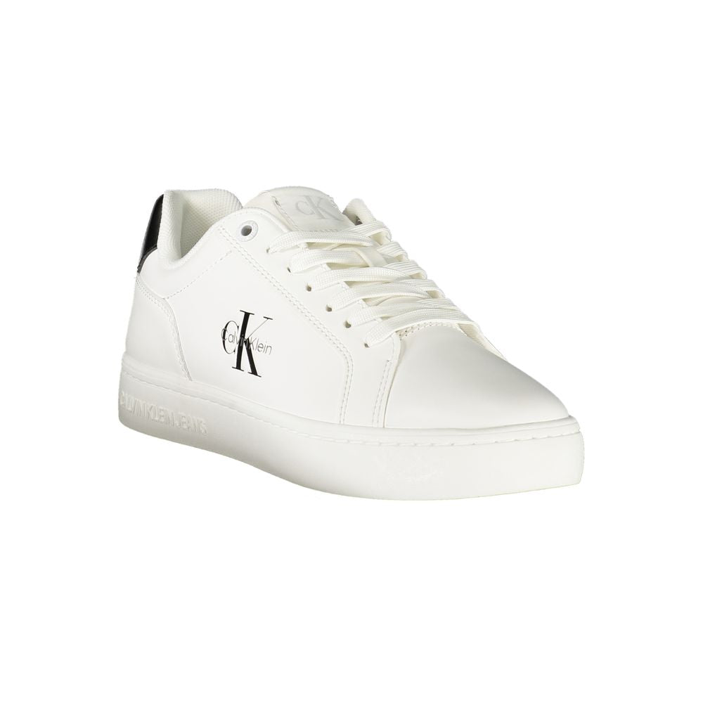 Calvin Klein White Leather Women Sneaker - Stylish & Comfortable
