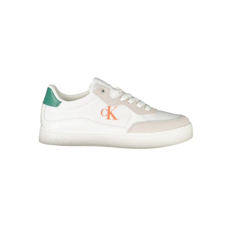 Calvin Klein White Leather Men Sneaker - Élégance et Confort
