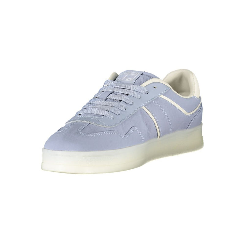 Tommy Hilfiger Blue Leather Women Sneaker - All-Day Comfort