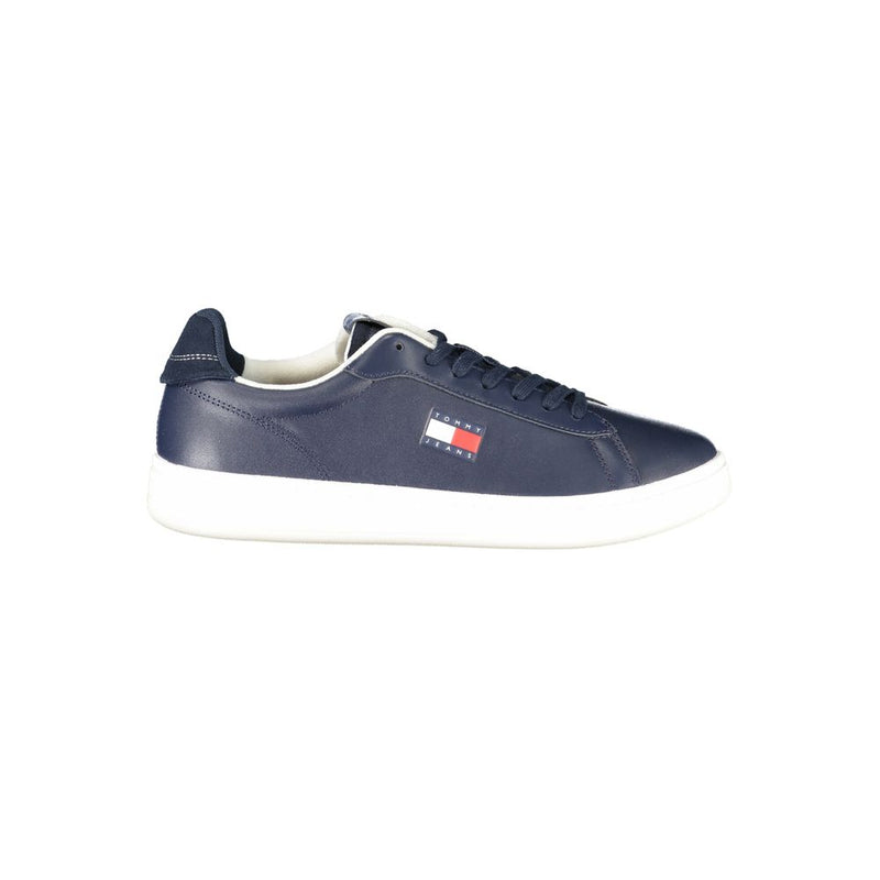 Tommy Hilfiger Blue Leather Men Sneaker - All-Day Comfort