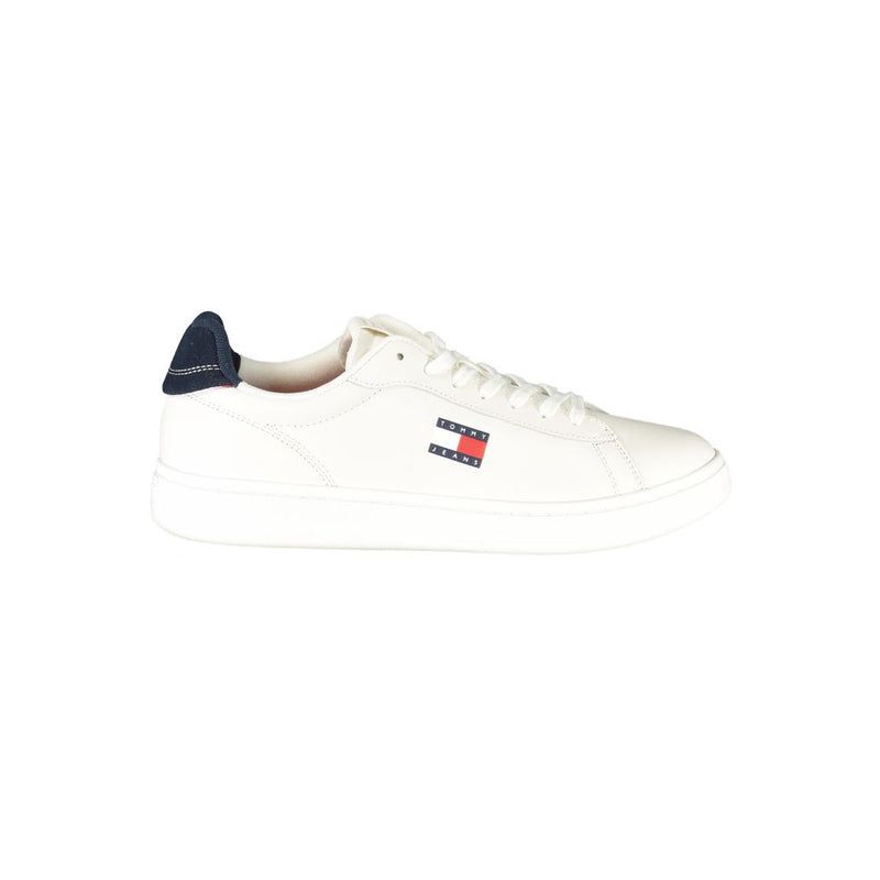 Tommy Hilfiger White Leather Men Sneaker - Élégance et Confort