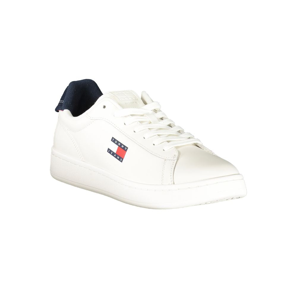 Tommy Hilfiger White Leather Men Sneaker - Élégance et Confort