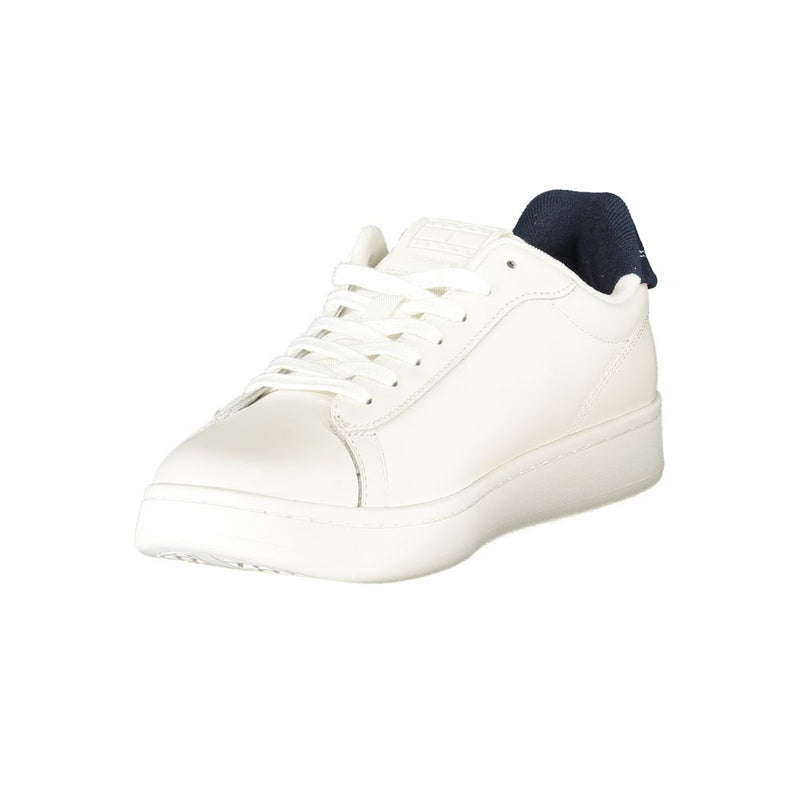 Tommy Hilfiger White Leather Men Sneaker - Élégance et Confort
