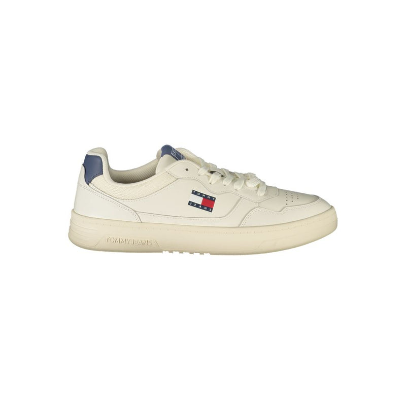 Tommy Hilfiger White Leather Men Sneaker - Stylish & Comfortable