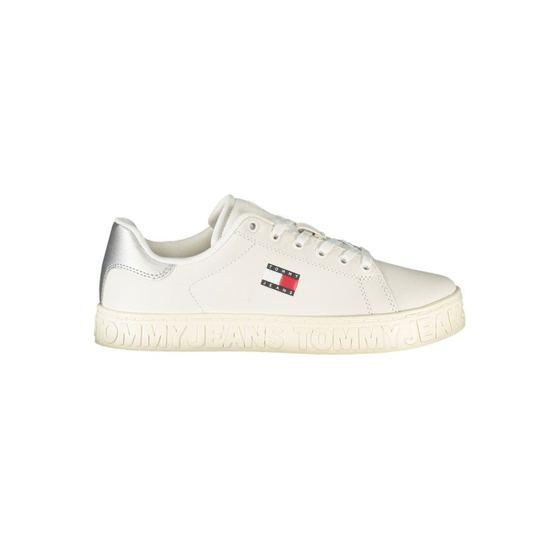 Tommy Hilfiger White Leather Women Sneaker - Stylish Comfort
