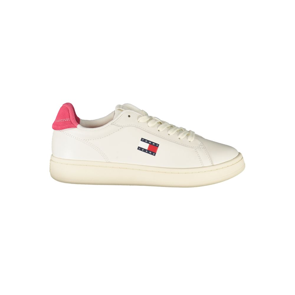 Tommy Hilfiger Sneakers Femme en Cuir Blanc - Élégantes et Confortables