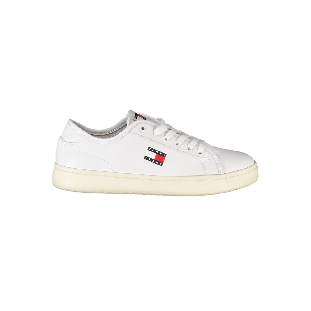 Tommy Hilfiger White Leather Women Sneaker - Chic Athletic Style