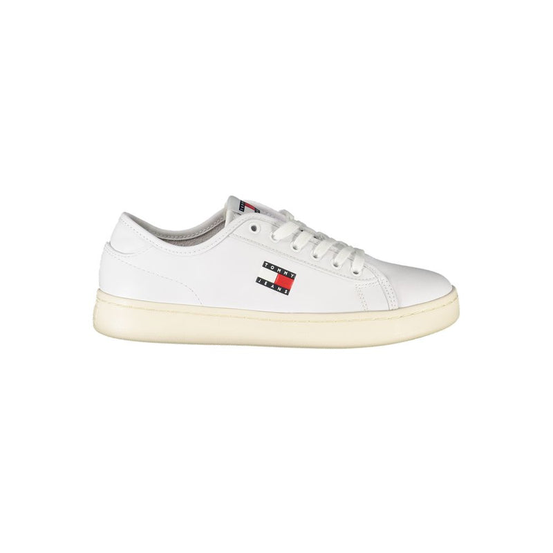 Tommy Hilfiger White Leather Women Sneaker - Chic Athletic Style