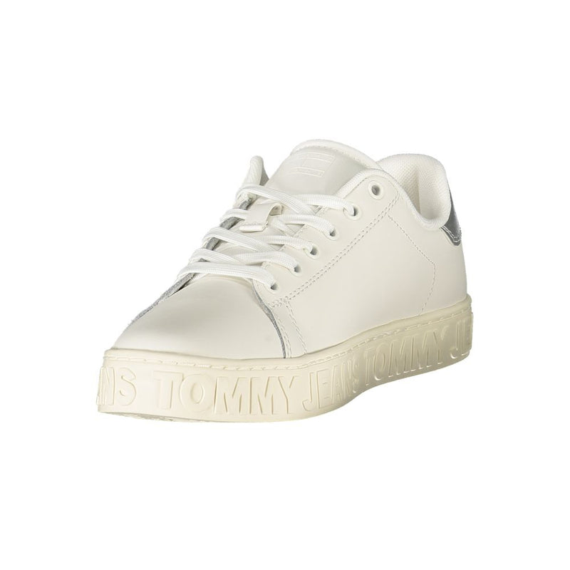 Tommy Hilfiger White Leather Women Sneaker - Stylish Comfort