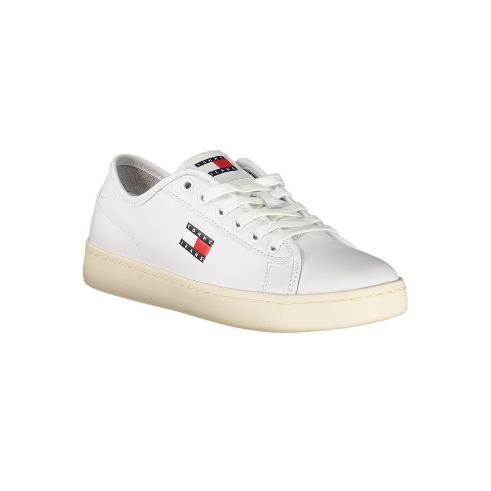 Tommy Hilfiger White Leather Women Sneaker - Chic Athletic Style