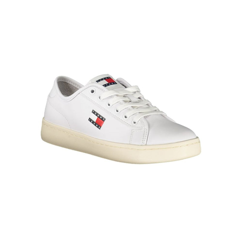 Tommy Hilfiger White Leather Women Sneaker - Chic Athletic Style