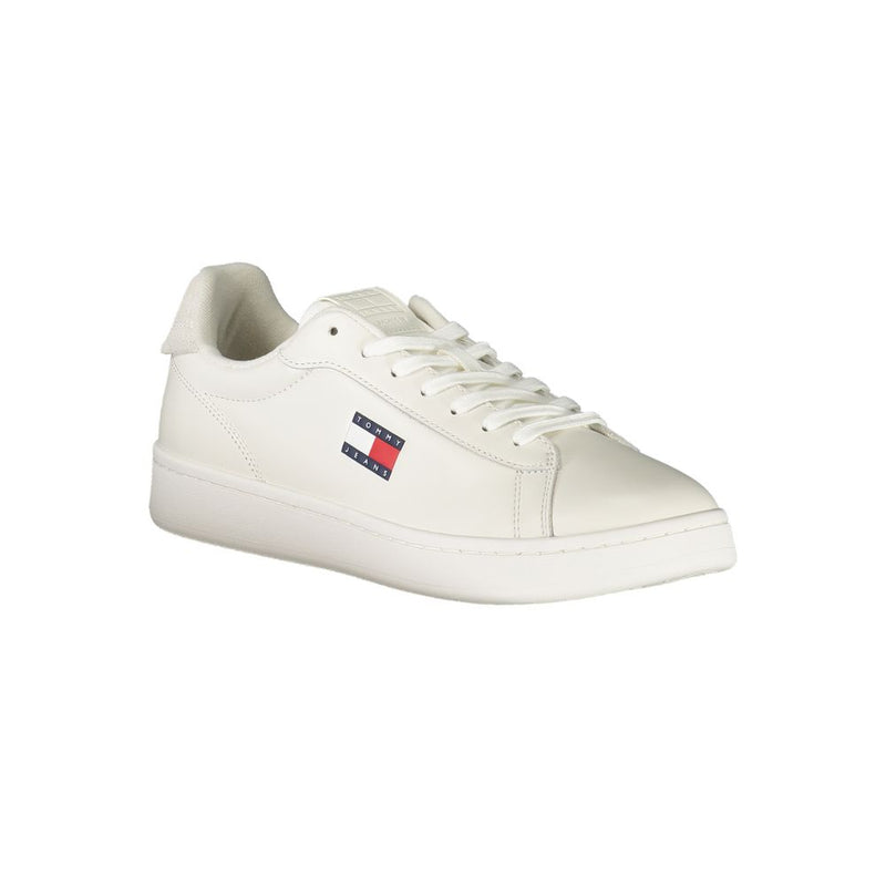 Tommy Hilfiger White Leather Men Sneaker - Classic American Style