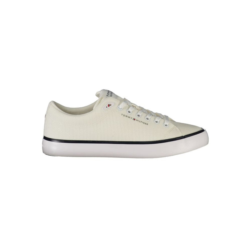 Tommy Hilfiger White Polyester Men Sneaker - Style & Comfort