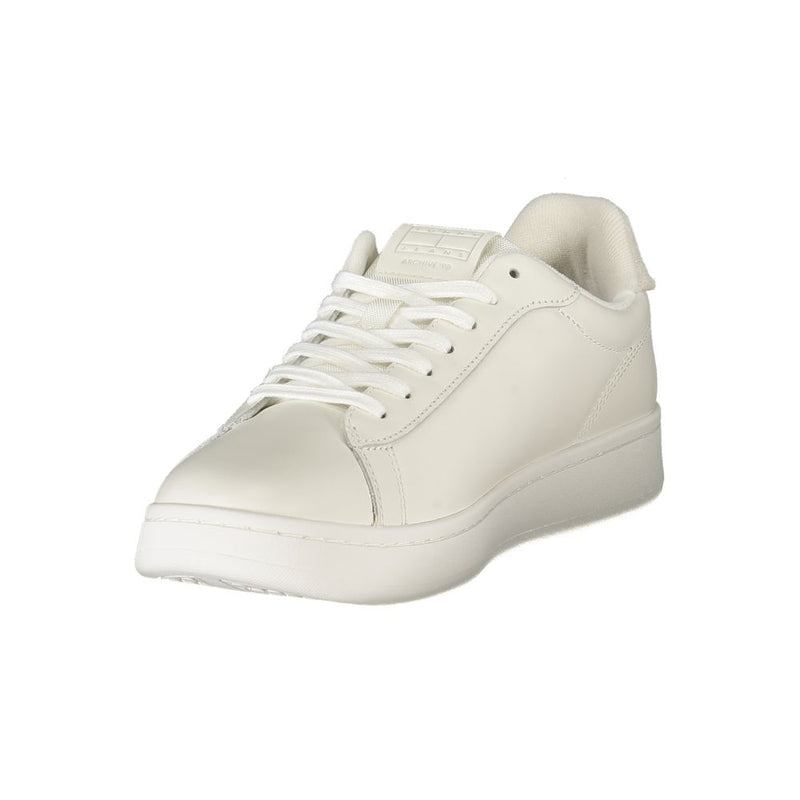 Tommy Hilfiger White Leather Men Sneaker - Classic American Style