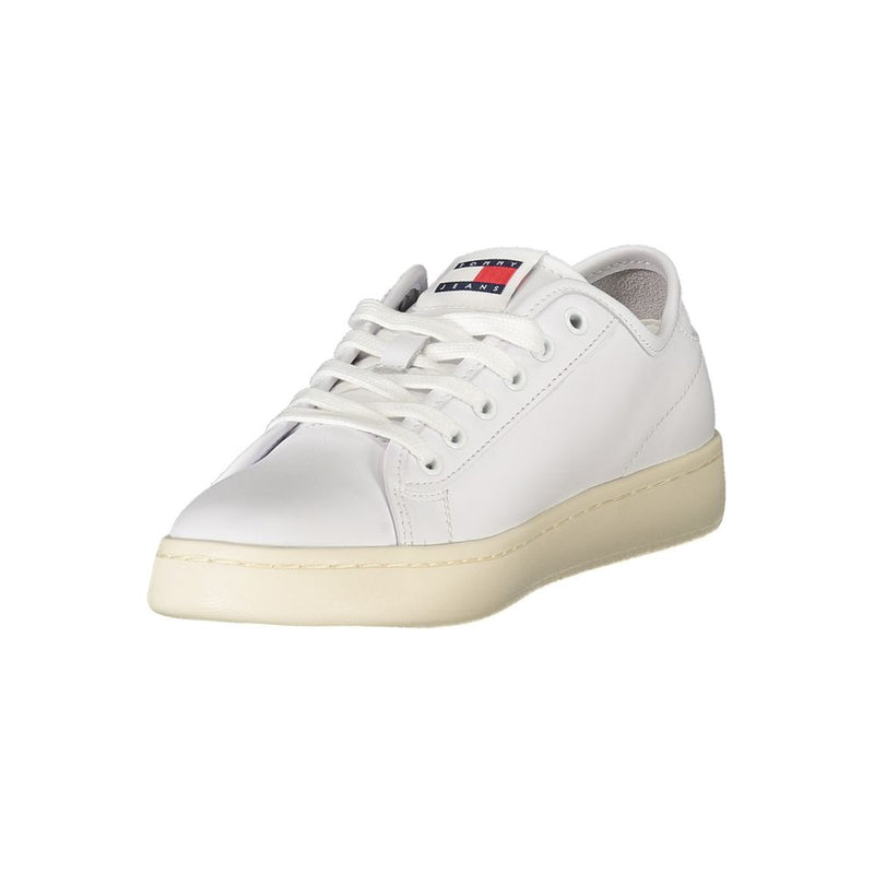 Tommy Hilfiger White Leather Women Sneaker - Chic Athletic Style