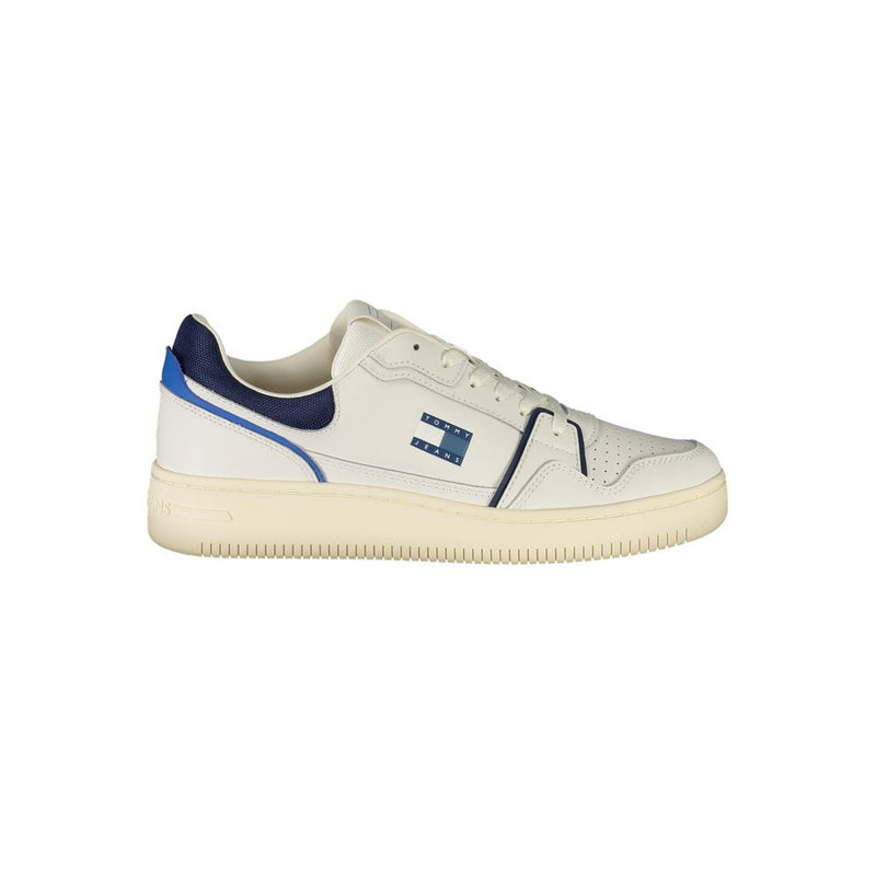 Tommy Hilfiger White Leather Men Sneaker - All-Day Comfort and Style