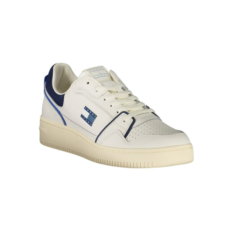 Tommy Hilfiger White Leather Men Sneaker - All-Day Comfort and Style