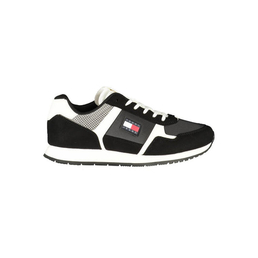 Tommy Hilfiger Black Polyester Men Sneaker - Élégant et Confortable