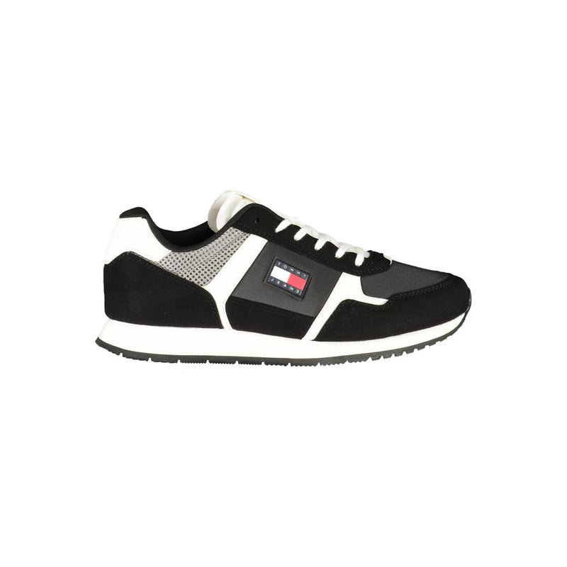 Tommy Hilfiger Black Polyester Men Sneaker - Élégant et Confortable