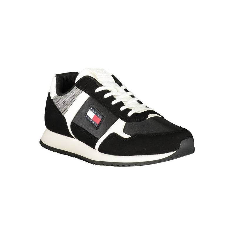 Tommy Hilfiger Black Polyester Men Sneaker - Élégant et Confortable