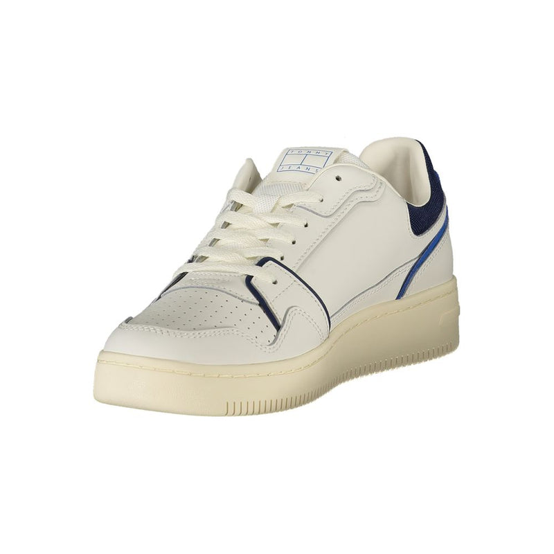 Tommy Hilfiger White Leather Men Sneaker - All-Day Comfort and Style